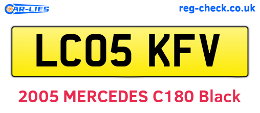 LC05KFV are the vehicle registration plates.