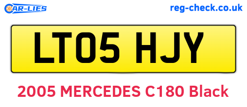 LT05HJY are the vehicle registration plates.