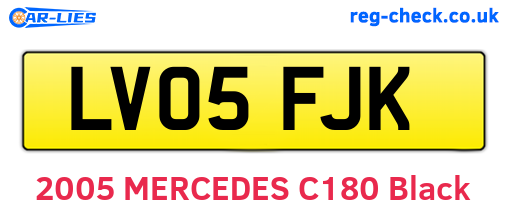 LV05FJK are the vehicle registration plates.