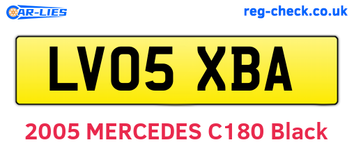 LV05XBA are the vehicle registration plates.