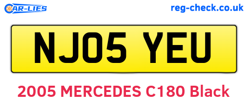 NJ05YEU are the vehicle registration plates.