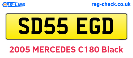 SD55EGD are the vehicle registration plates.
