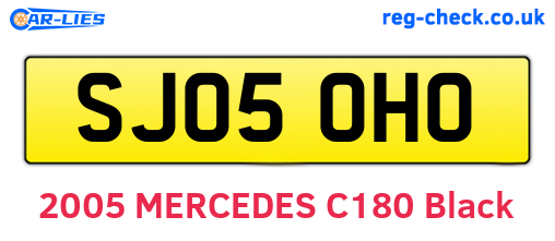 SJ05OHO are the vehicle registration plates.