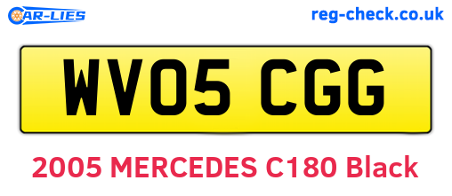 WV05CGG are the vehicle registration plates.