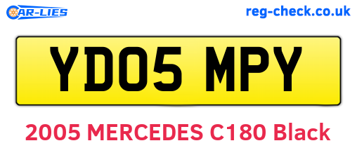 YD05MPY are the vehicle registration plates.