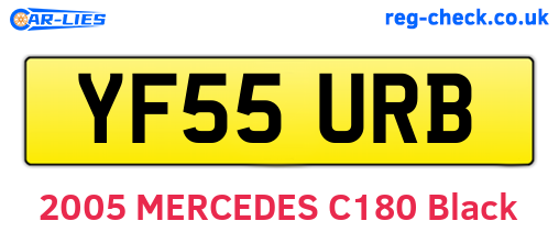 YF55URB are the vehicle registration plates.