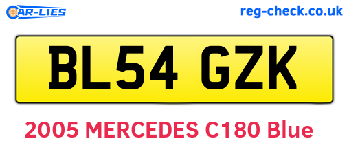 BL54GZK are the vehicle registration plates.