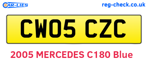 CW05CZC are the vehicle registration plates.