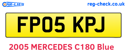 FP05KPJ are the vehicle registration plates.