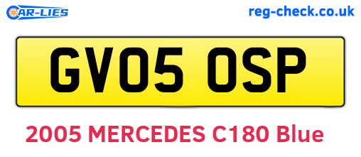 GV05OSP are the vehicle registration plates.