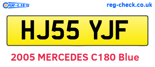 HJ55YJF are the vehicle registration plates.