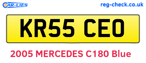 KR55CEO are the vehicle registration plates.