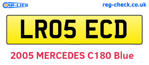 LR05ECD are the vehicle registration plates.