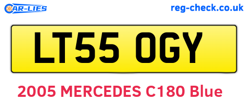 LT55OGY are the vehicle registration plates.