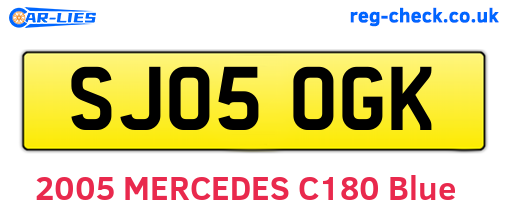 SJ05OGK are the vehicle registration plates.