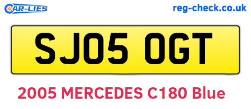SJ05OGT are the vehicle registration plates.