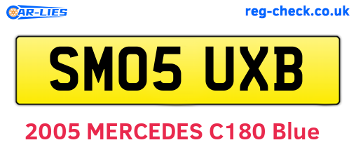 SM05UXB are the vehicle registration plates.