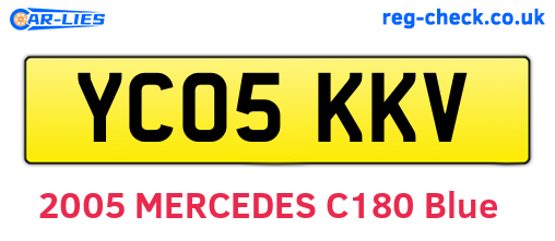 YC05KKV are the vehicle registration plates.