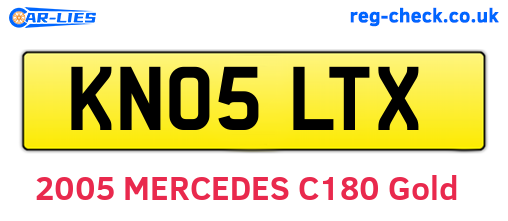 KN05LTX are the vehicle registration plates.
