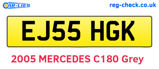 EJ55HGK are the vehicle registration plates.