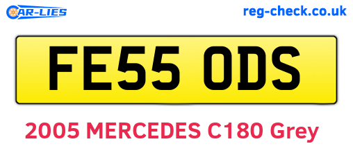 FE55ODS are the vehicle registration plates.