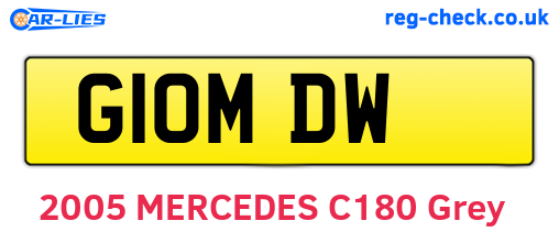 G10MDW are the vehicle registration plates.