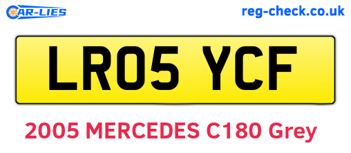 LR05YCF are the vehicle registration plates.