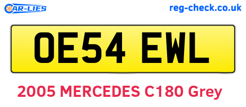 OE54EWL are the vehicle registration plates.