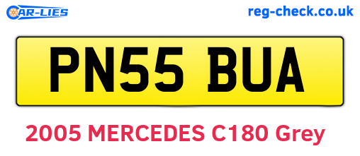 PN55BUA are the vehicle registration plates.