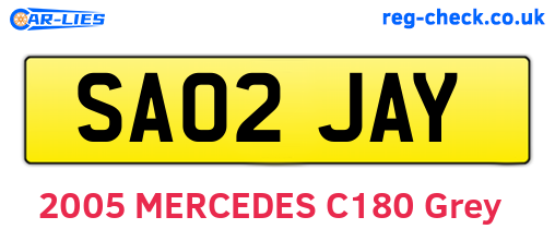 SA02JAY are the vehicle registration plates.