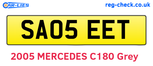 SA05EET are the vehicle registration plates.