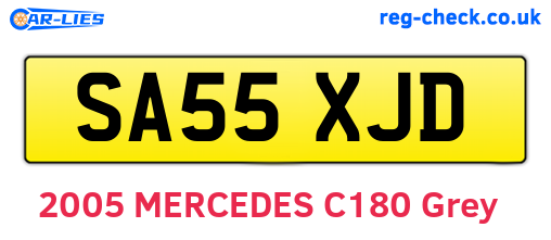 SA55XJD are the vehicle registration plates.