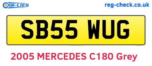 SB55WUG are the vehicle registration plates.