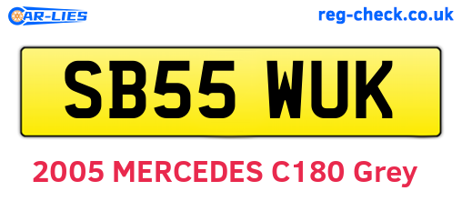 SB55WUK are the vehicle registration plates.