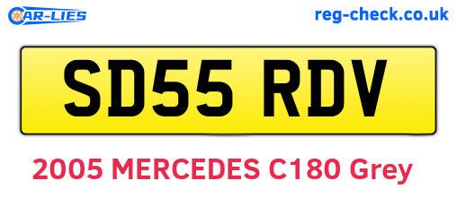 SD55RDV are the vehicle registration plates.