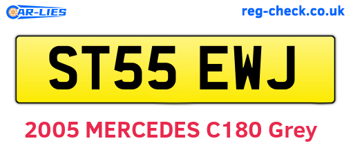 ST55EWJ are the vehicle registration plates.