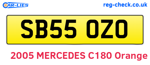 SB55OZO are the vehicle registration plates.