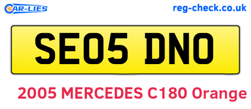 SE05DNO are the vehicle registration plates.