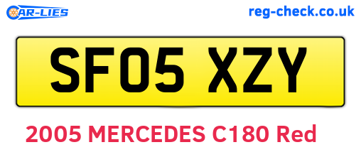 SF05XZY are the vehicle registration plates.
