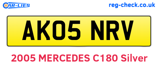 AK05NRV are the vehicle registration plates.