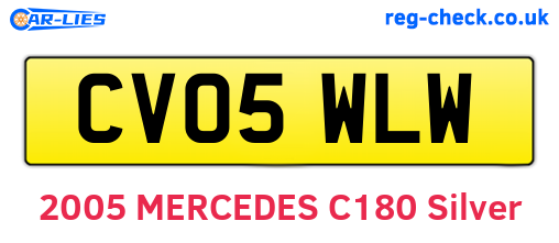 CV05WLW are the vehicle registration plates.