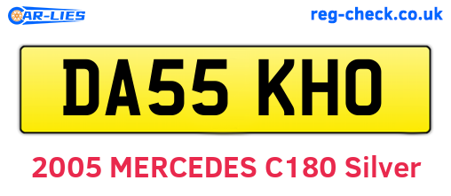 DA55KHO are the vehicle registration plates.