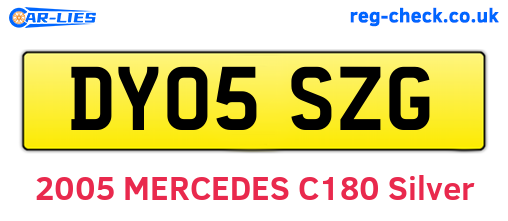 DY05SZG are the vehicle registration plates.