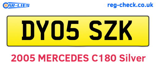 DY05SZK are the vehicle registration plates.