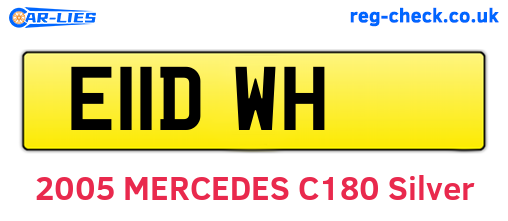 E11DWH are the vehicle registration plates.