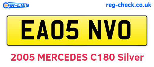 EA05NVO are the vehicle registration plates.