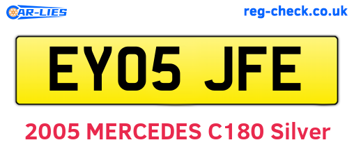 EY05JFE are the vehicle registration plates.