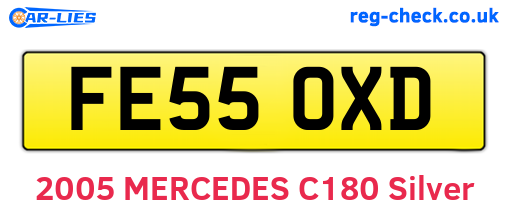 FE55OXD are the vehicle registration plates.