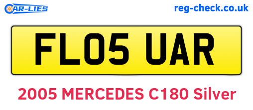 FL05UAR are the vehicle registration plates.