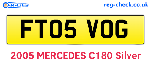 FT05VOG are the vehicle registration plates.